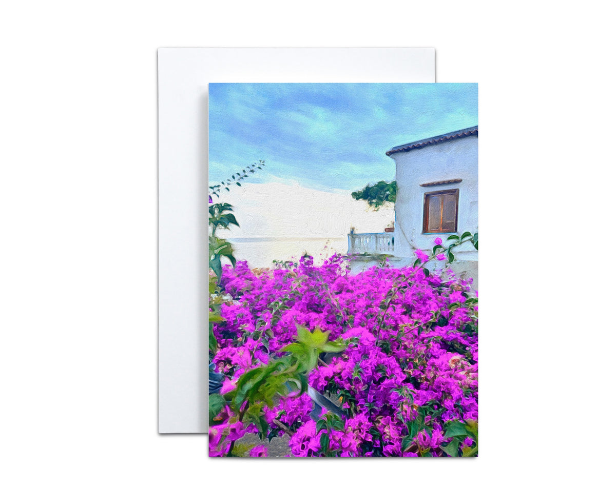 Amalfi Note Cards with Bougainvillea