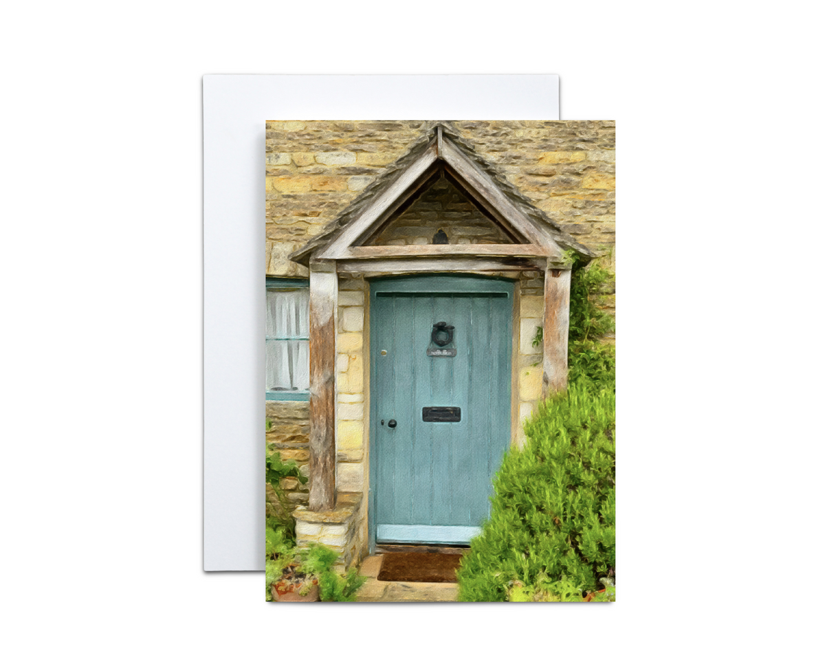 English Blue Door Note Cards