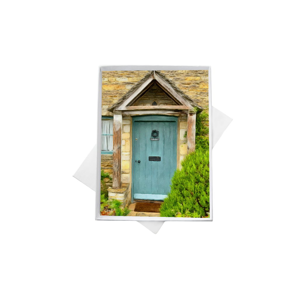 English Blue Door Note Cards