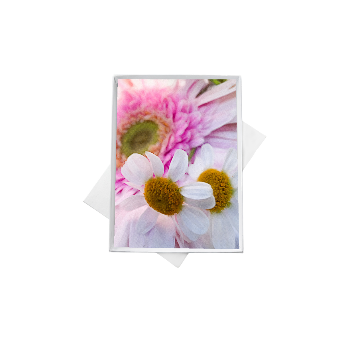 Bouquet of Pink Daisies Note Cards