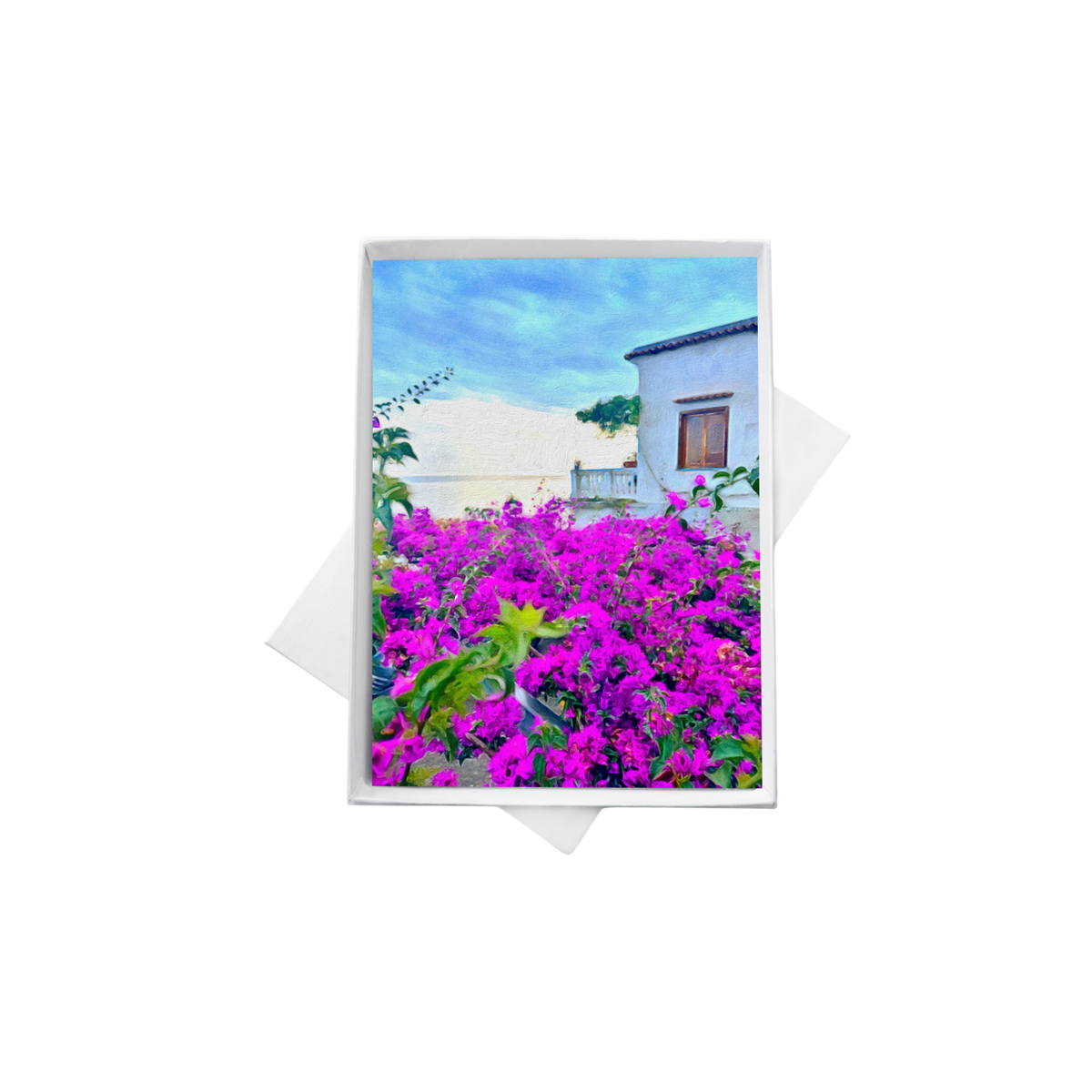 Amalfi Note Cards with Bougainvillea